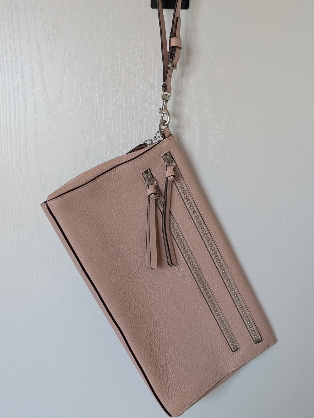 Coach Pink Oversized Wristlet Bag